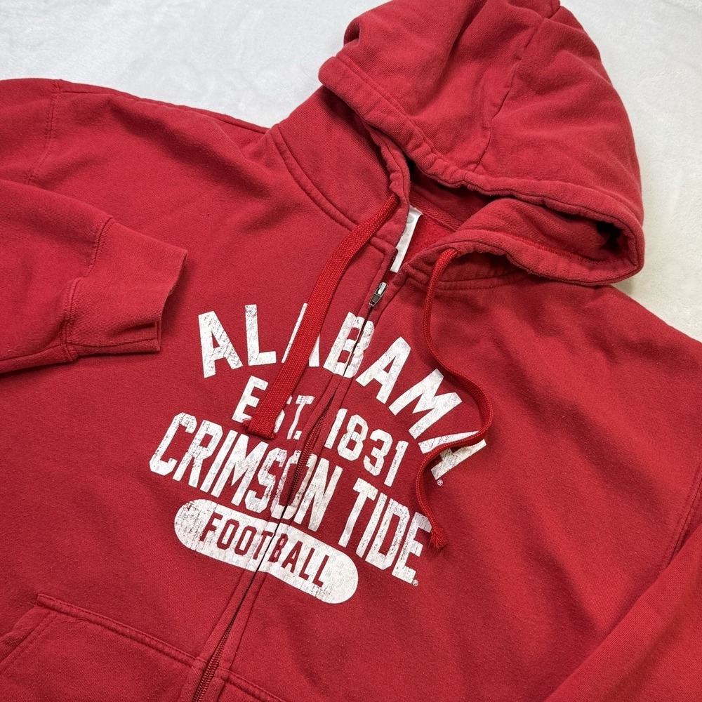 Russell Alabama Crimson Tide Hoodie Mens XL Red Full Zip Football Retro 90s